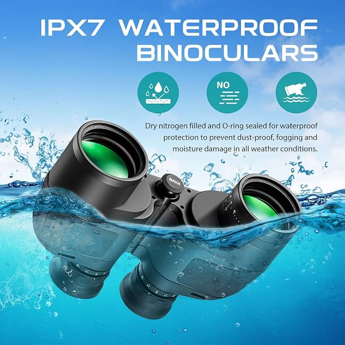 Binoculares militares 7x50 impermeables para navegación miniatura 2