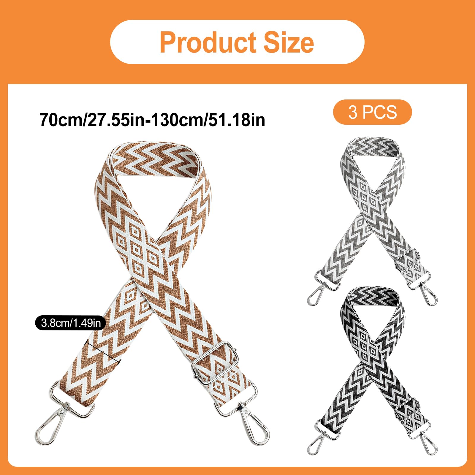 Tracolla per borsa in tela per accessori Bogg, larghezza 5,1 cm