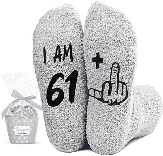 HAPPYPOP 65TH 70TH Birthday Gifts - 61 62 63 64 65 66 67 68 69 70 Birthday Socks for Men