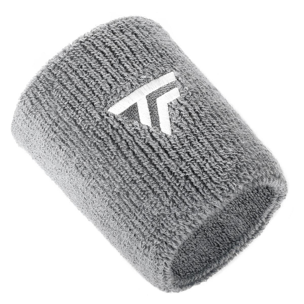 Bracciale Tecnifibre XL – Polsino Sportivo In Cotone E Nylon, Assorbe Il Sudore, Bianco