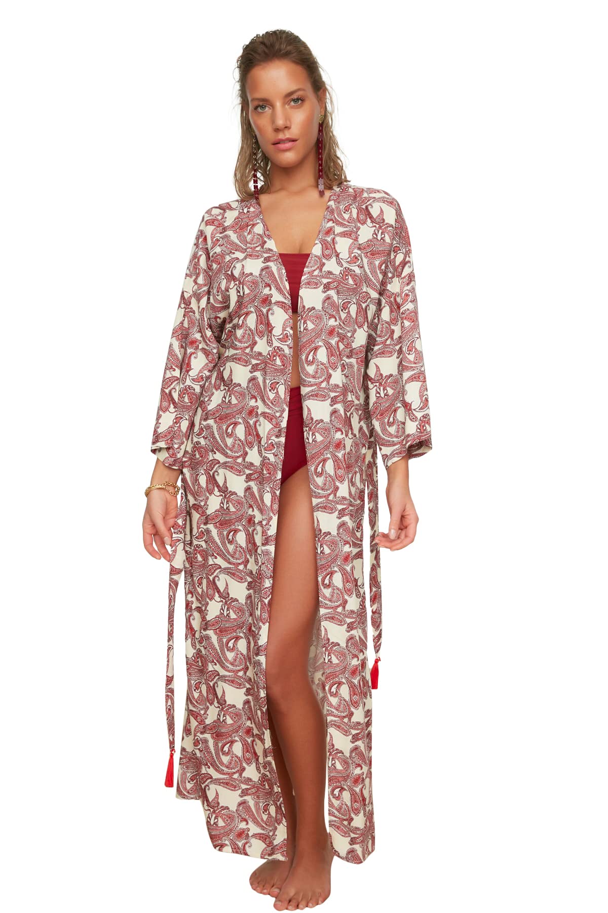 Trendyol Kimono y caftán con Bufanda para Mujer