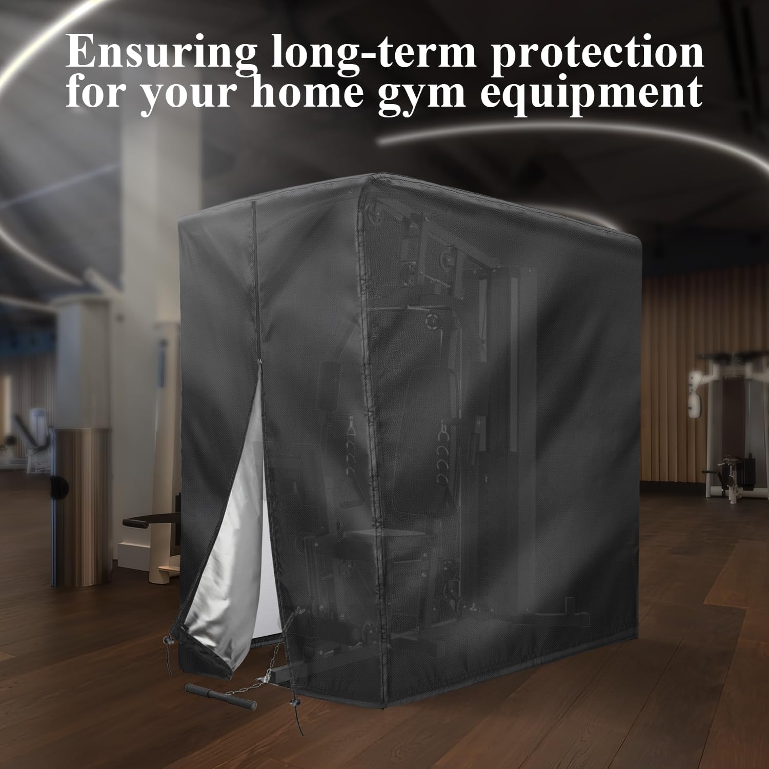 Workout Equipment Cover, 420D Oxford Home Gym Equipment Cover, Protect for Home Gym Equipment/Gym Equipment for Home Garage (41" L x 68.9" W x 74.8" H)