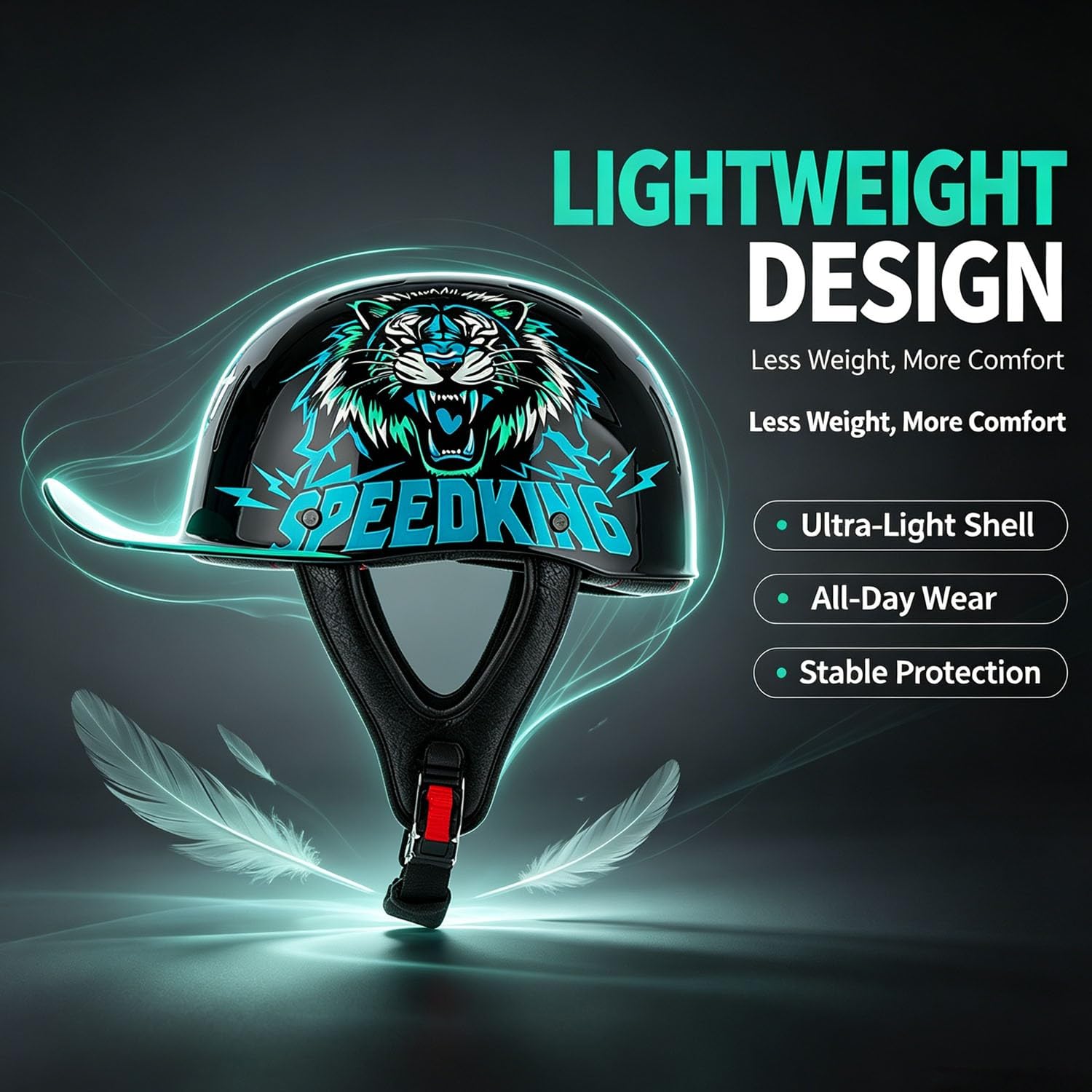 Demi Casque Moto Jet pour Hommes Femmes Casques De Baseball Moto Demi Casque Scooter Ouvert Casques Bol Moto ECEDOT Homologué pour Street Bike Scooter Mobylette Cruiser
