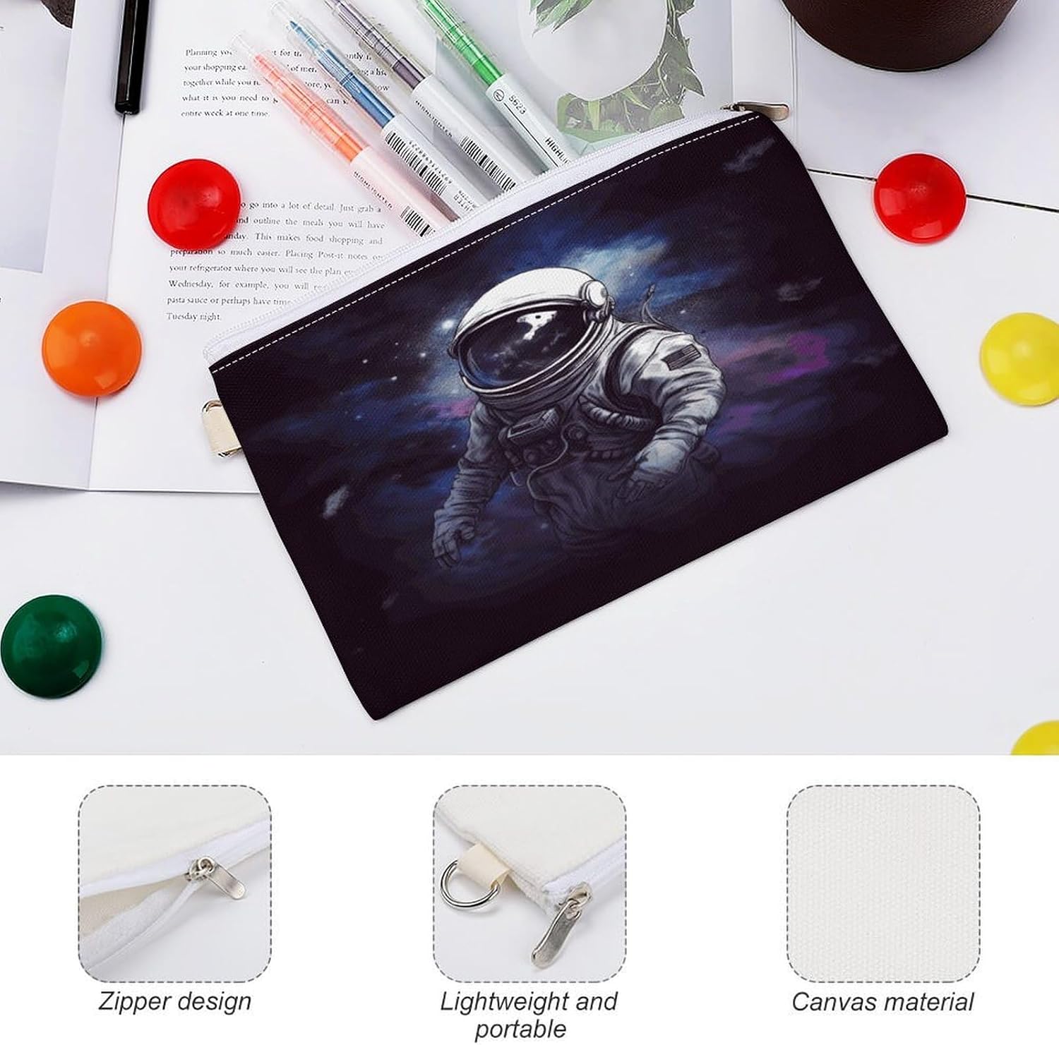 Astronaut Coin Purse Mini Coin Pocket Pouch Change Holder for Men Women Portable Change Wallet