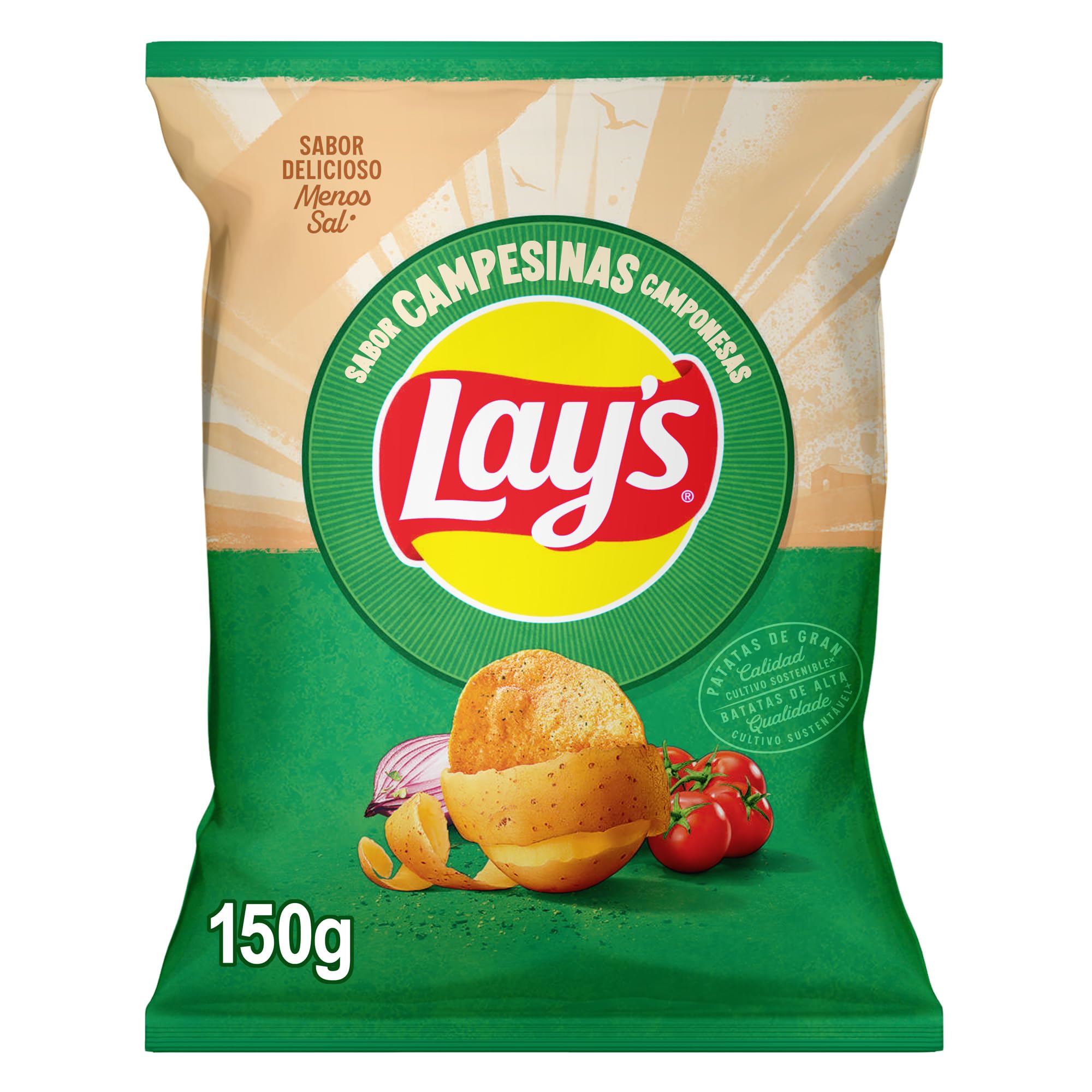 Lay's Campesinas, Patatas Fritas de cultivos sostenibles con sabores vegetales, Producto de Aperitivo, bolsa individual, 150g — view 8