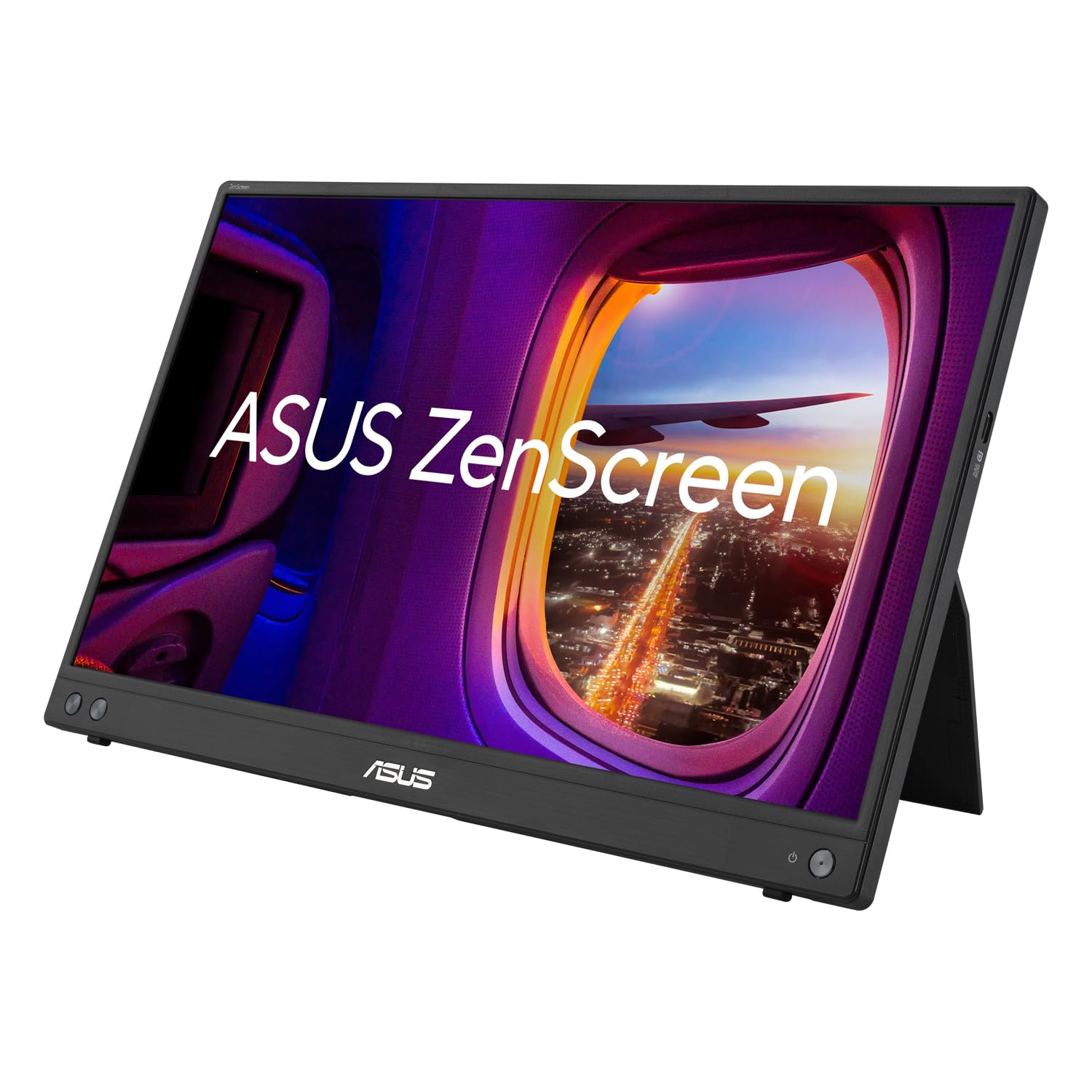 ASUS ZenScreen MB16AHV - Monitor portátil IPS FullHD de 15,6" | HDMI, USB Type-C, filtro de luz azul, superficie antirreflejos, tratamiento antibacteriano