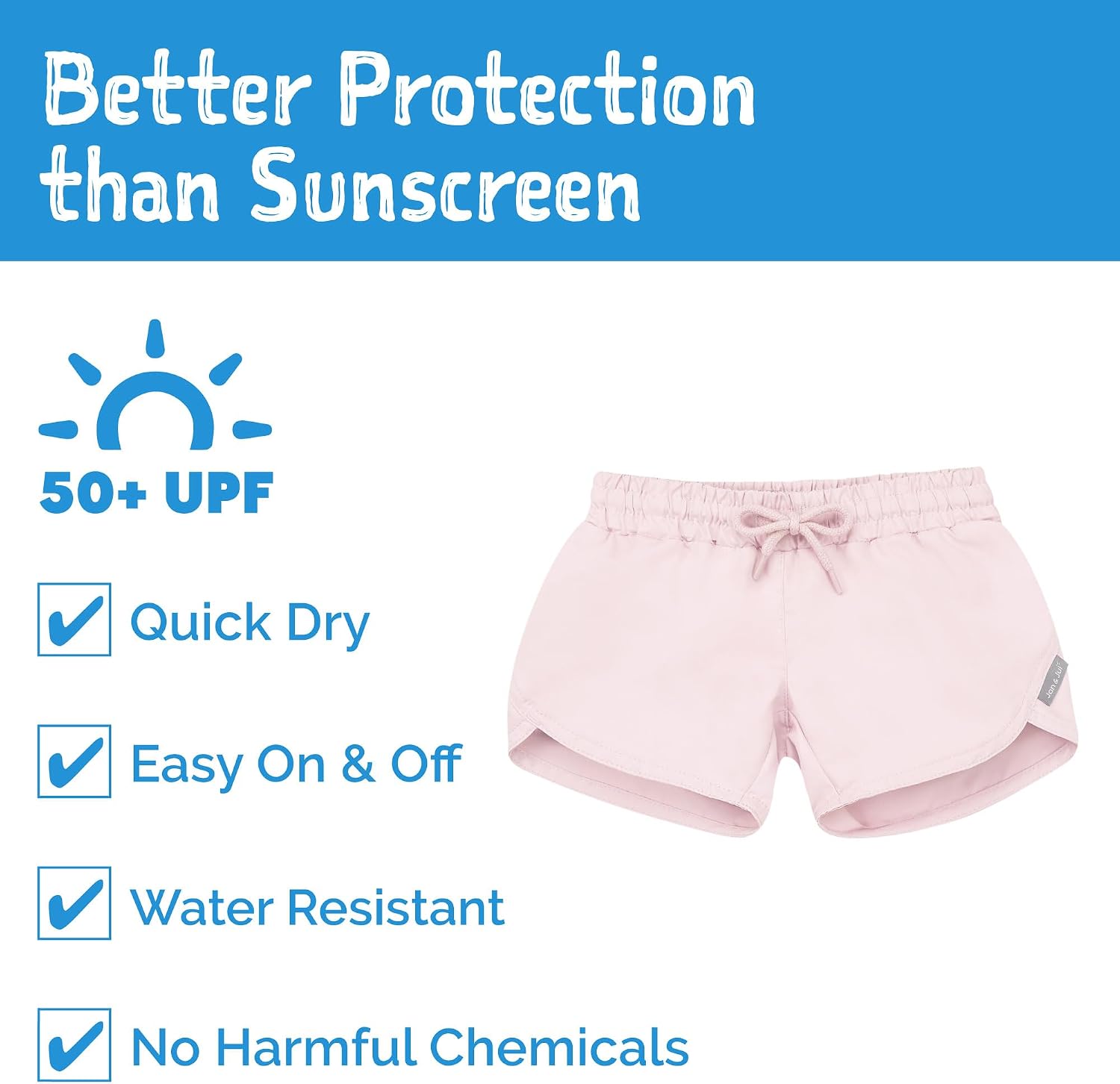 JAN & JUL Quick Dry Swim Shorts for Girls