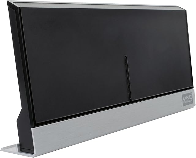 One For All Amplified Indoor Digital TV Aerial - Ready to receive Freeview and Analogue TV Signals within a range of 15 miles - Full HD ready and 4K Ultra HD compatible- HDTV Antenna  UHF/VHF - black - SV9385