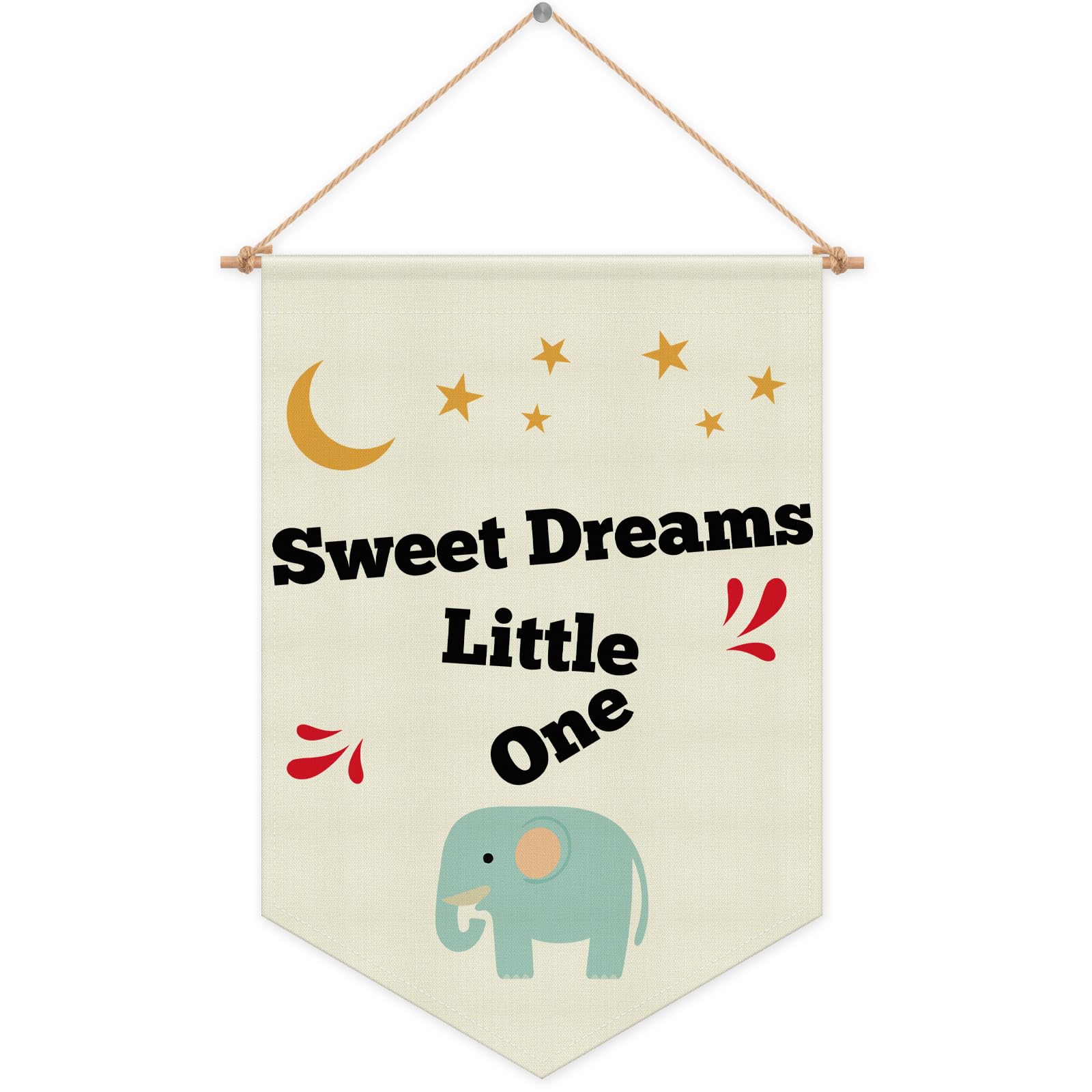 Gifts for Kids Room Banner Hanging Pennant Flag Playroom Wall Banner for Kids Room Girls Boys Nursery Bedroom Playroom Teen-room Front Door Christmas Birthday Gifts Cotton Linen