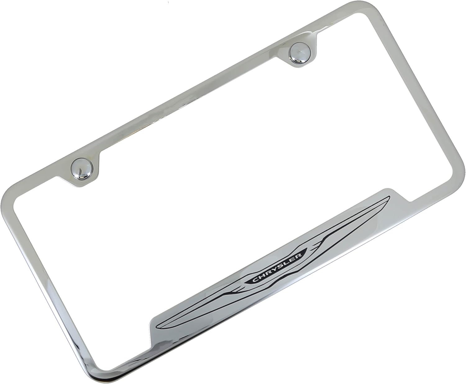 Au-Tomotive Gold, INC Chrysler Polished Stainless Steel License Plate Frame