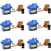 6pcs SG90 Micro Servo 9G Servo Motor Mini Servo with 180 Degree Control for RC Car Boat Helicopter Robot Arm Arduino Raspberry Pi DIY Electronics Projects