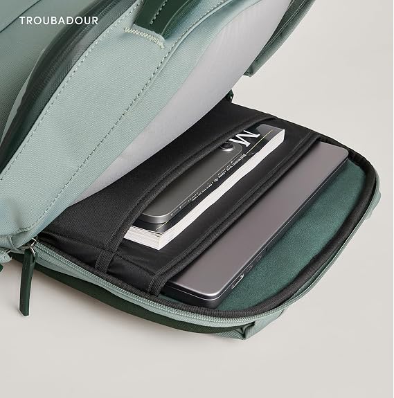 Troubadour Apex Compact Backpack 4.0 | Green Smoke | 16L Laptop Backpack