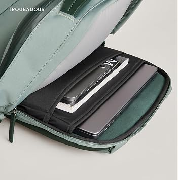 Troubadour Apex Compact Backpack 4.0 | Green Smoke | 16L Laptop Backpack