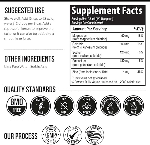 Miniatura 6 de Concentrado de electrolito de Lytes iónicos 96 porciones  Sin azúcar gotas de electrolitos de Keto electrolitos iónicos perfectamente purificados