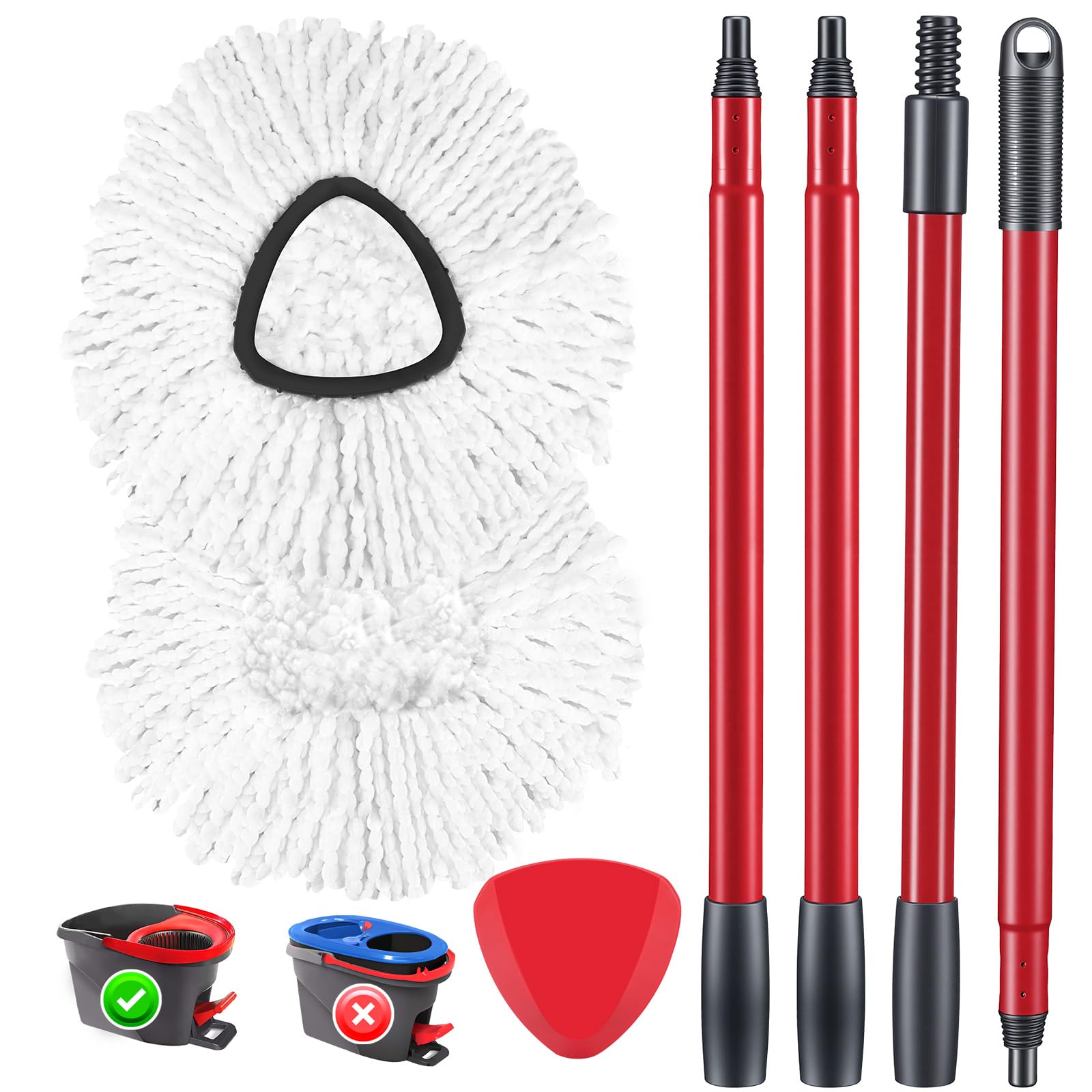 O Ceda Spin Mop Refills - 4 Pack -8
