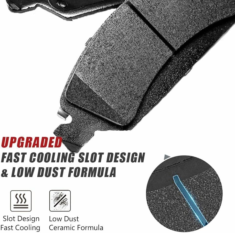 Ceramic Brake Pads for FORD F-250 Super Duty 2008-2011 & F-350 Super Duty 2005-2012 (Front & Rear D1069+D1067)