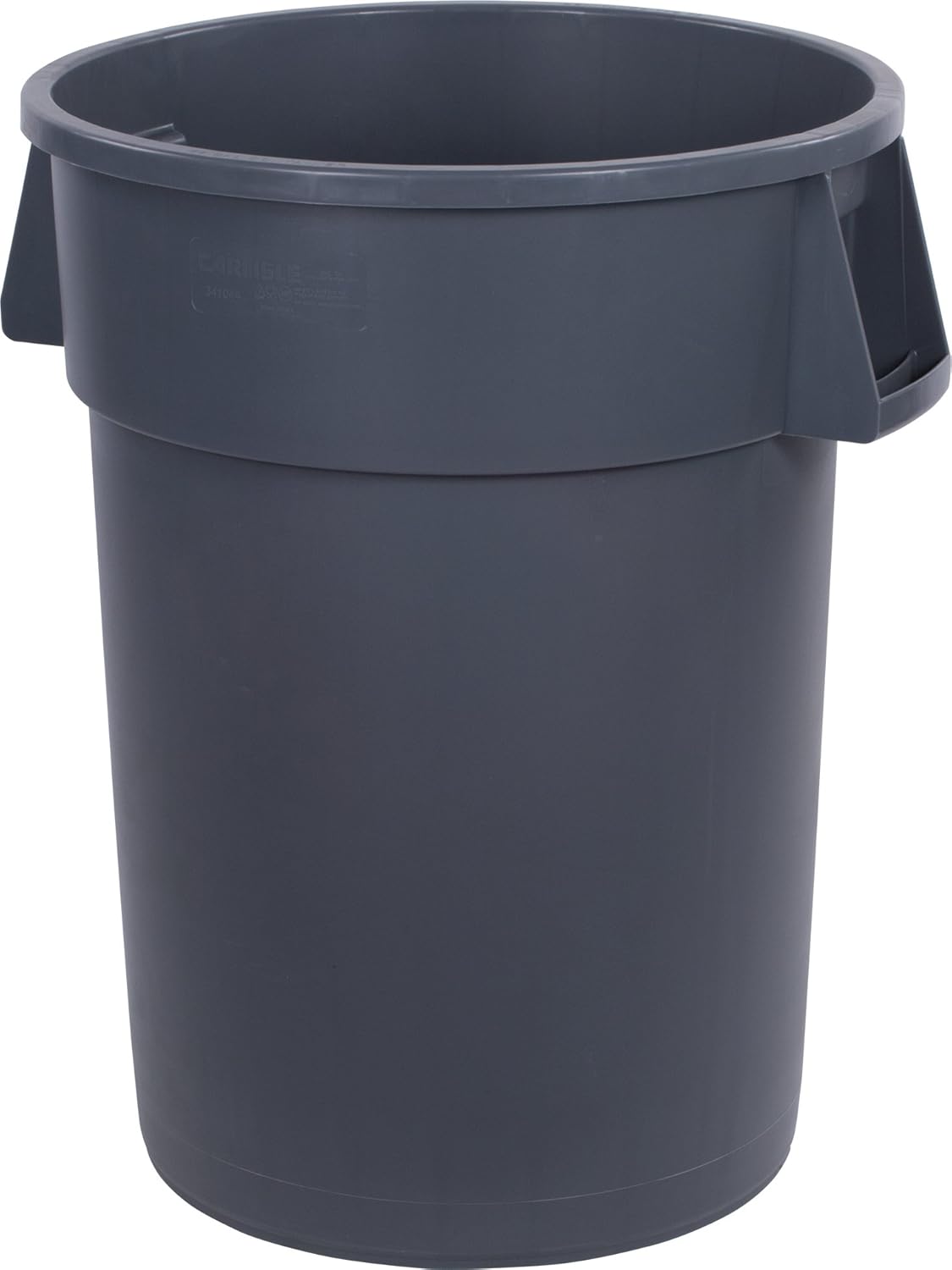 Carlisle FoodService Products 34104423 Bronco Round Waste Container, 44 gal, 31.35 Height, 27.5 Width, 27.5 Length, Polyethylene (LLDPE), Gray (Pack of 3)