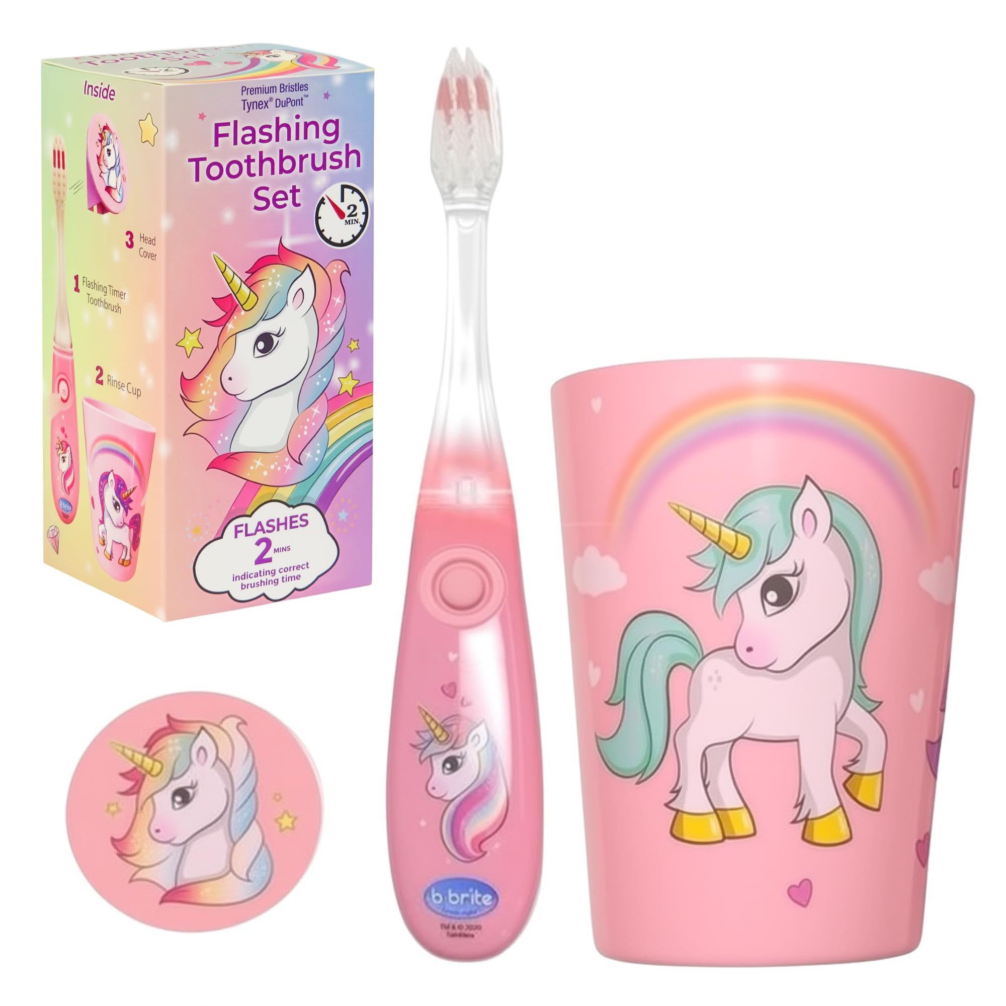 Lily's Home Kids Flashing Timer Toothbrush Unicorn