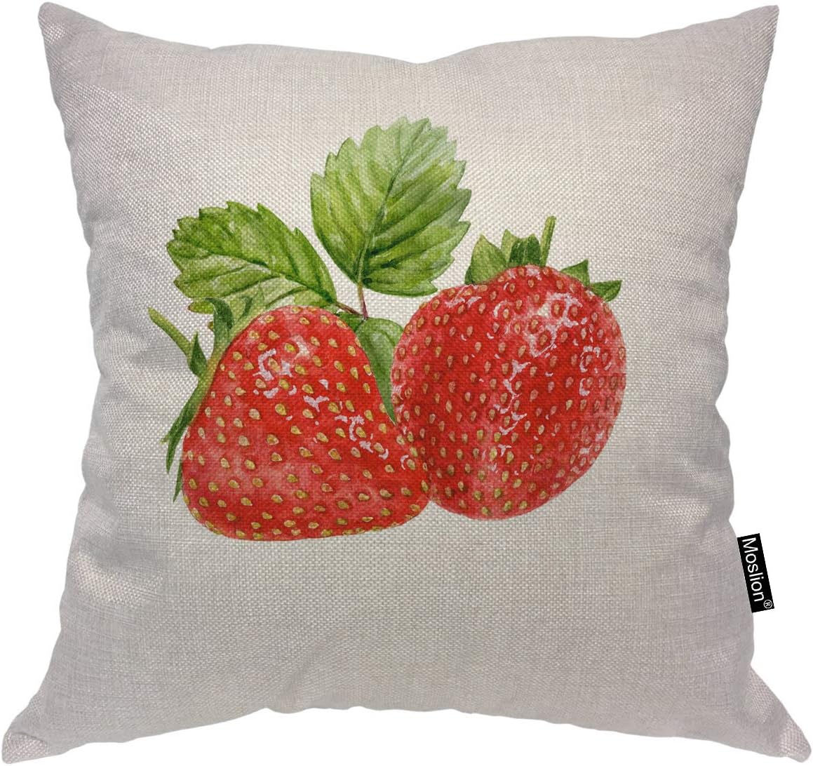 strawberry throw pillow