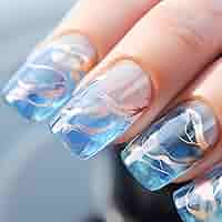 Blue gray ネイルチップ gray Blue ネイルチップ