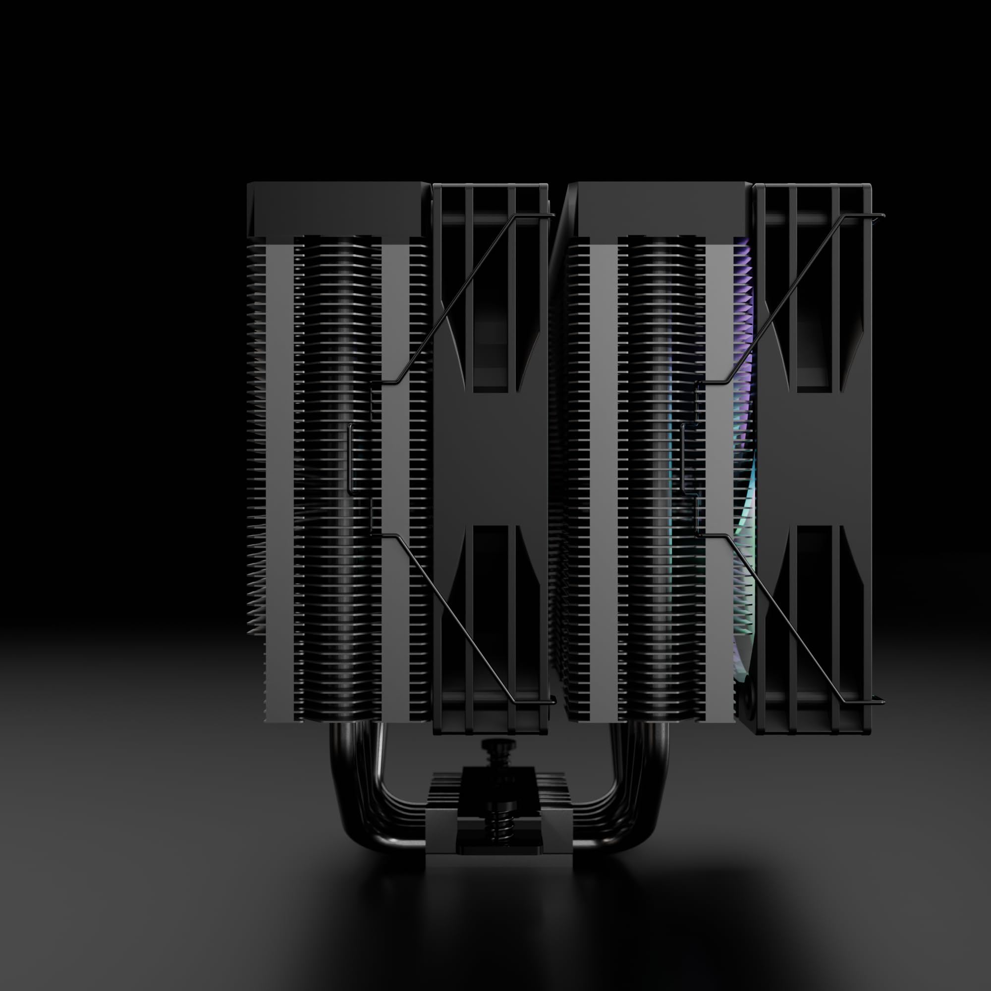 ENERMAX ETS-TD60D-ARGB Dual-Tower | Cyfrowy wskaźnik statusu | 2 x 120 mm łożysko PWM FAN FDB |TDP 250W +|6x 6mm Composite Heatpipes |w zestawie Dow Corning TC-5888 |Intel LGA1851/1700/115x AMD AM5