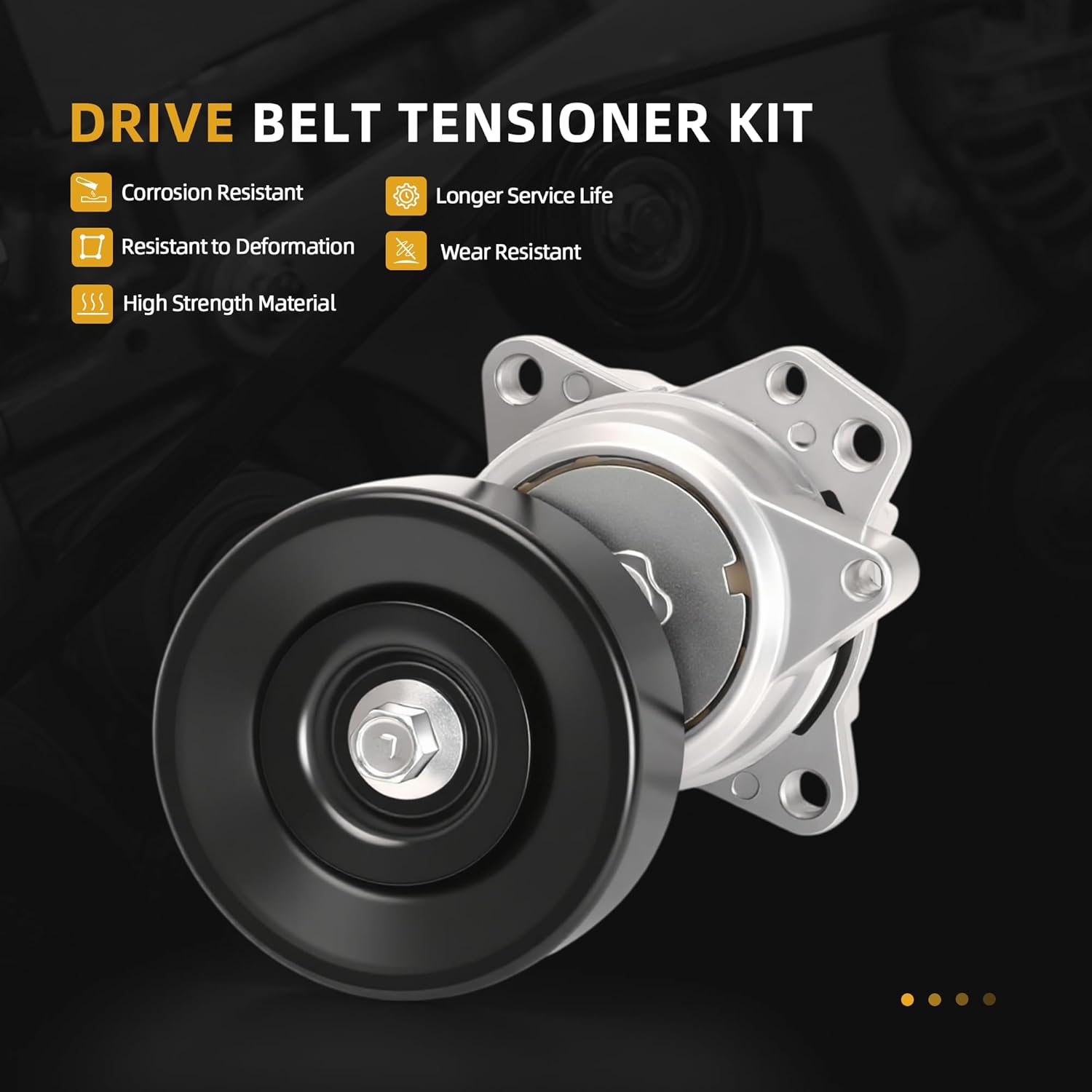 Belt Tensioner and Idler Pulley&Drive Belt Assembly Kit, Fits for Nissan Armada 2008-2015, for Pathfinder 2008-2012, for Pathfinder Armada 2004 for Titan 2004-2015#OE 38340 36222