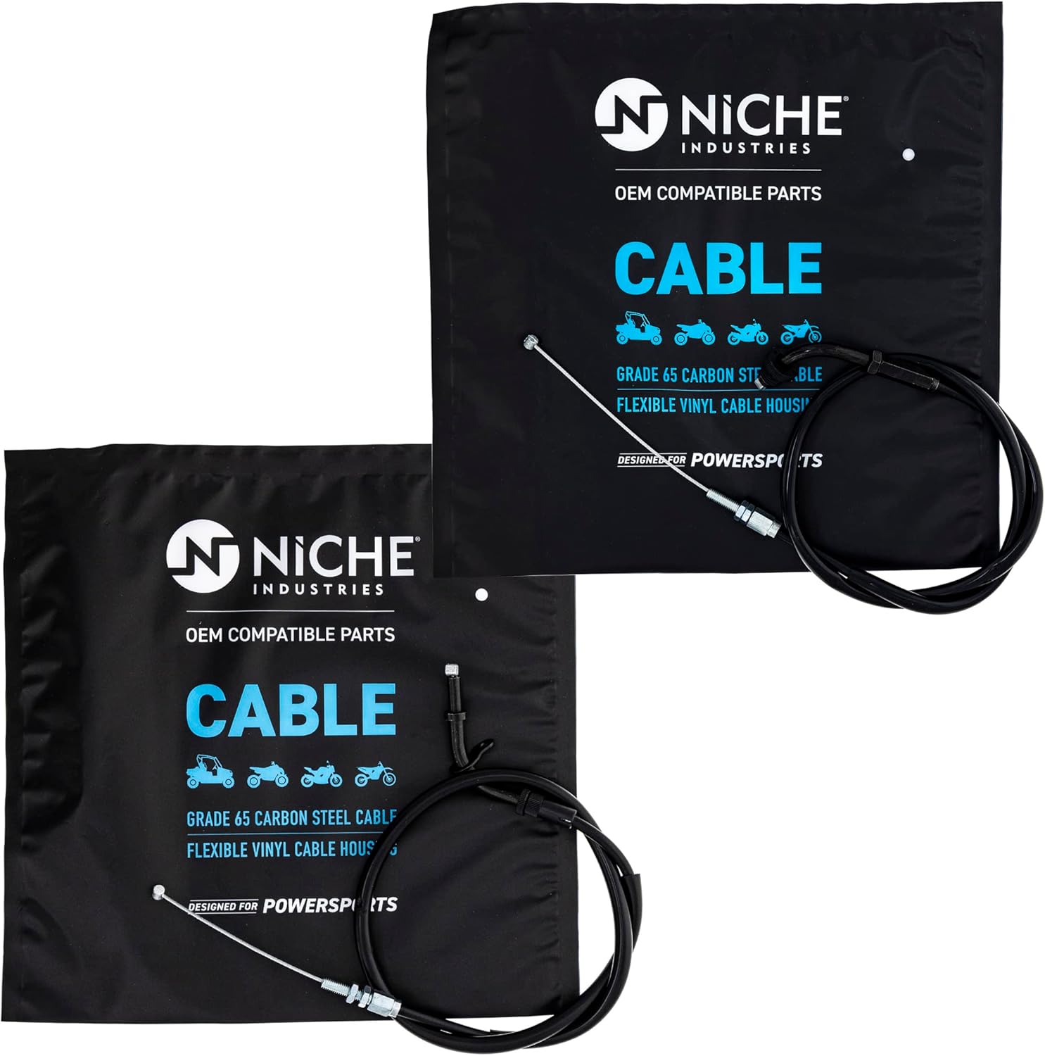NICHE Push Pull Throttle Cable Set for Suzuki GSXR600 GSXR750 58300-33E00 58300-33E10