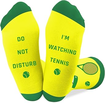 Tennis Gifts for Men and Women Christmas Birthday Stocking Stuffers Fathers Day Graduation Gift Ideas Funny Novelty Socks Accessories for Tennis Lovers, Teammate, Players, Friend, Family