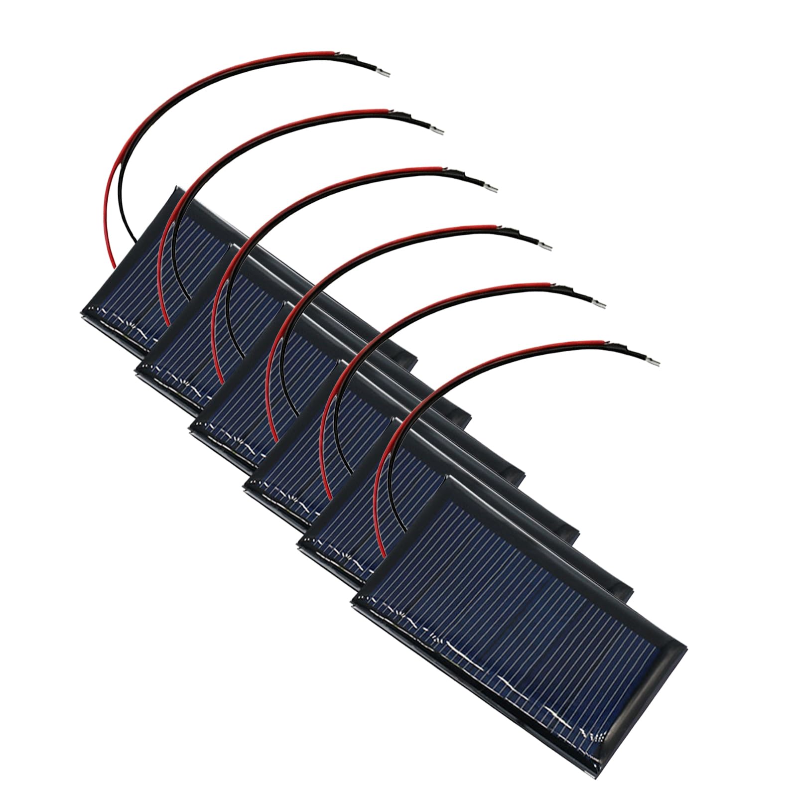 Set di 6 pannelli solari da 62 x 36 3 V con cavo, ad alta efficienza, per progetti scientifici ed esperimenti elettronici, pannello solare flessibile per applicazioni di energia solare portatili