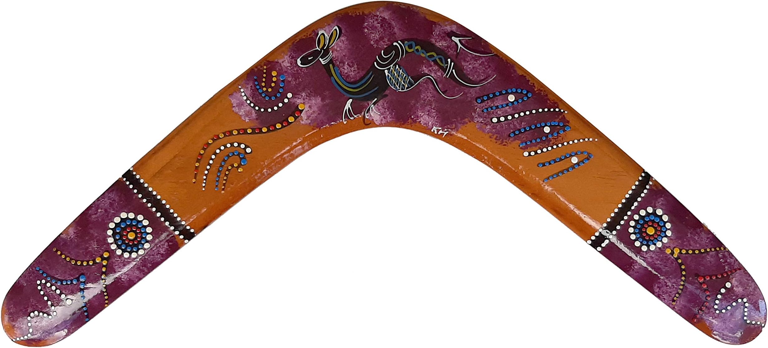 Large 18' Wood Boomerang For Kids And Adults, Brown