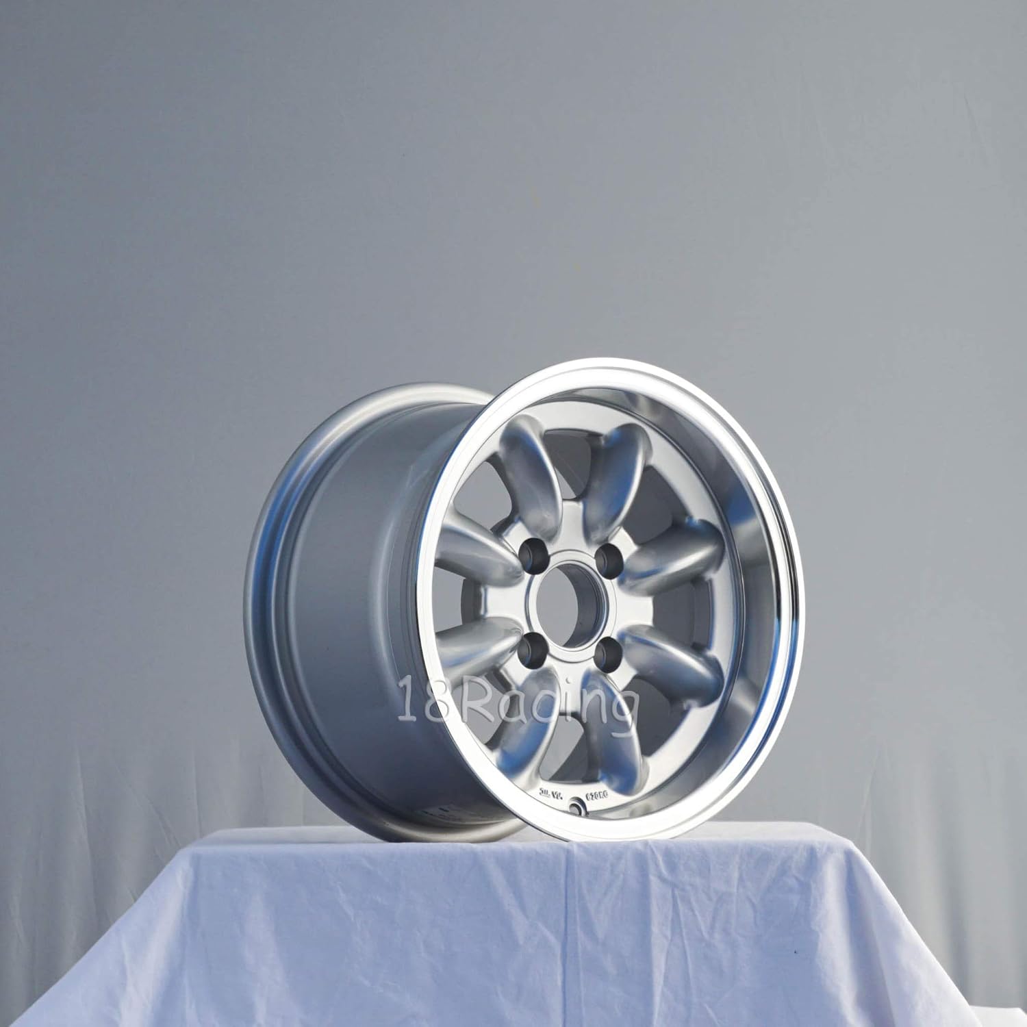 4 PCS ROTA RB WHEELS 13x8 PCD:4x114.3 OFFSET:4 HB:73 SILVER WITH POLISH LIP