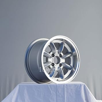 4 PCS ROTA RB WHEELS 13x8 PCD4x100 OFFSET20 HB67.1 SILVER WITH POLISH LIP