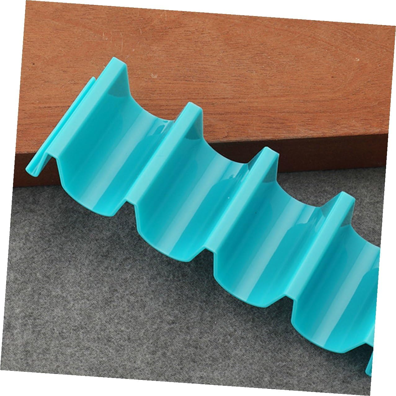Plastic Taco Stand with Thick Non-slip Support Rack for Upright Tacos Burritos Sandwiches Pancakes Assorted Blue and Emerald Holders for Family and Camping Use