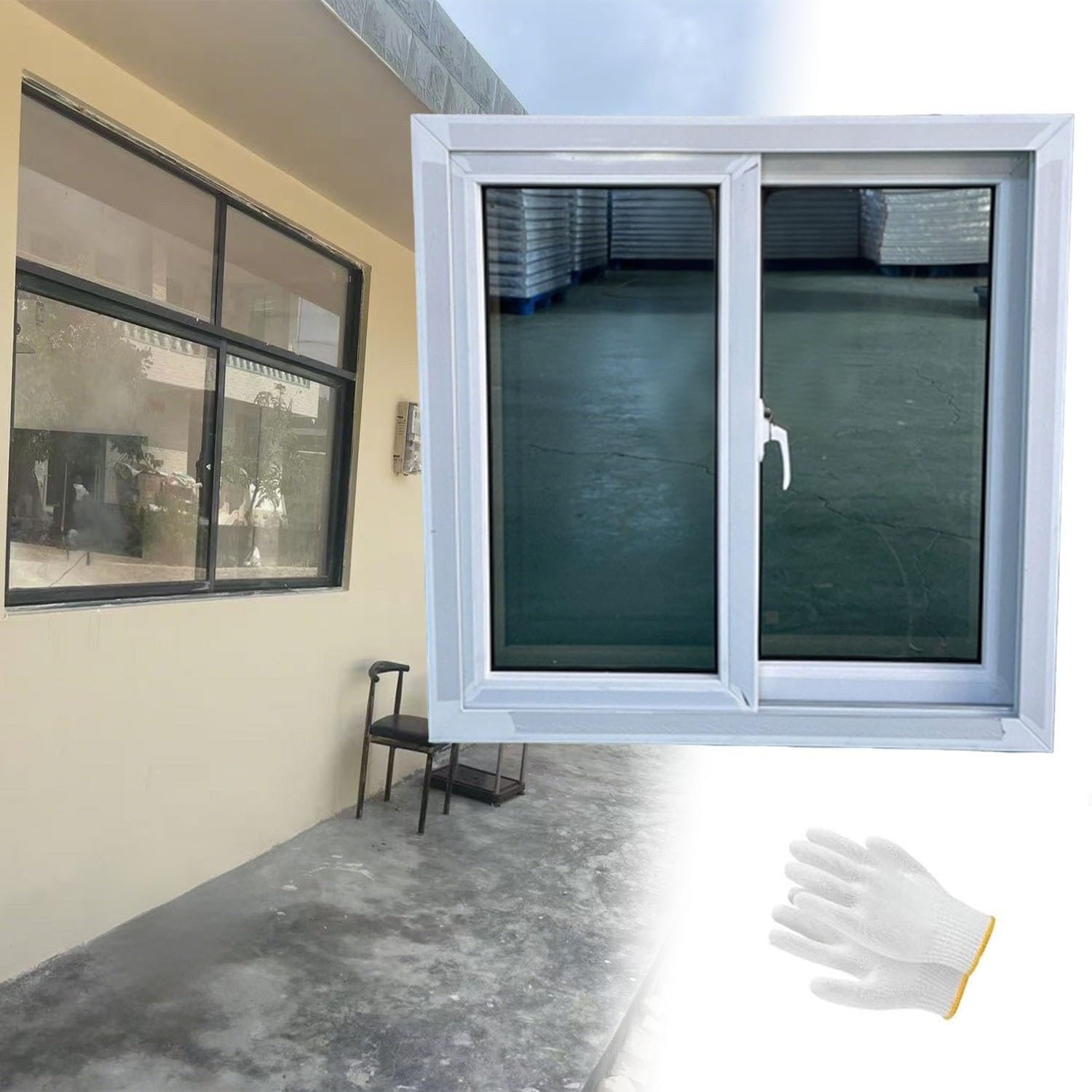 ZAIHW Replacment Basement Window House Sliding Window White Aluminum Frames Tempered Glass 20'' 22'' 26'' 32'' 35'' 38'' 40'' Width Household Windows for Barns Shed Bathroom(Grey,30x11in)