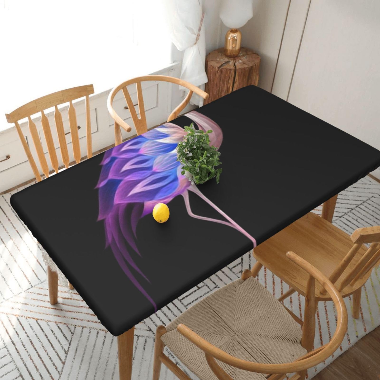 BNVSADC Abstract flamingo Printed 5FT Tablecloth Polyester Kitchen Water Resistant Table Cloth Dining Table Decoration Table Covers, 152x76 CM