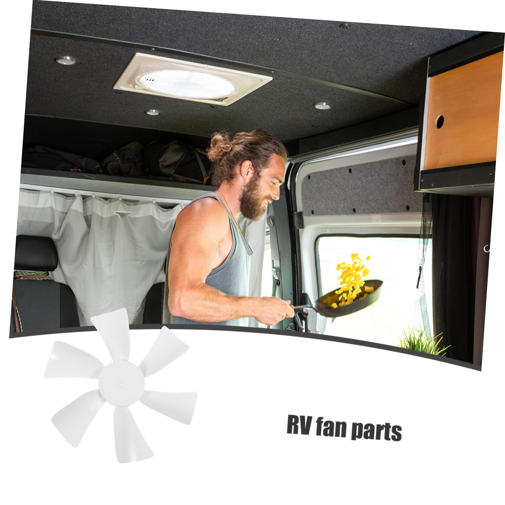 ULTECHNOVO 4stücke Rv Ersatzblatt Langlebige Kunststoffblätter Für Wohnmobile Installieren Reinigen Für Verschiedene Ventilatorstile