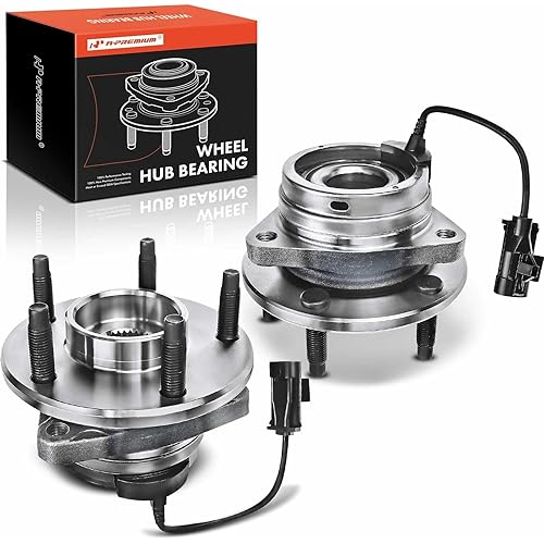 A-Premium 2 x Front Wheel Bearing and Hub Assembly with ABS & 5-Lug Compatible with Chevrolet Malibu 2004-2012, HHR SS 2008-2010, Cobalt SS 2008-2010, Pontiac G6 2006-2010, Saturn Aura 2007-2009