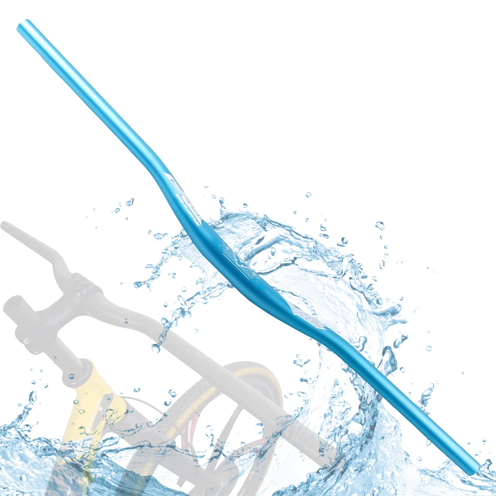 WRTN Bicycle Handlebar, Aluminium Alloy MTB Rise Bar 31.8 * 800mm Cycling Accessories Bike Parts for MTB Road Bike(Blue)