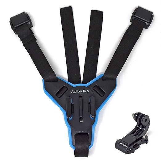 Action Pro™ Helmet Chin Mount Strap Compatible with All Smartphones GoPro Hero 12 11 10 9 8 7 6 5 4 SJCAM DJI Osmo and All Action Cameras Made in India (Blue) at Rs. 349