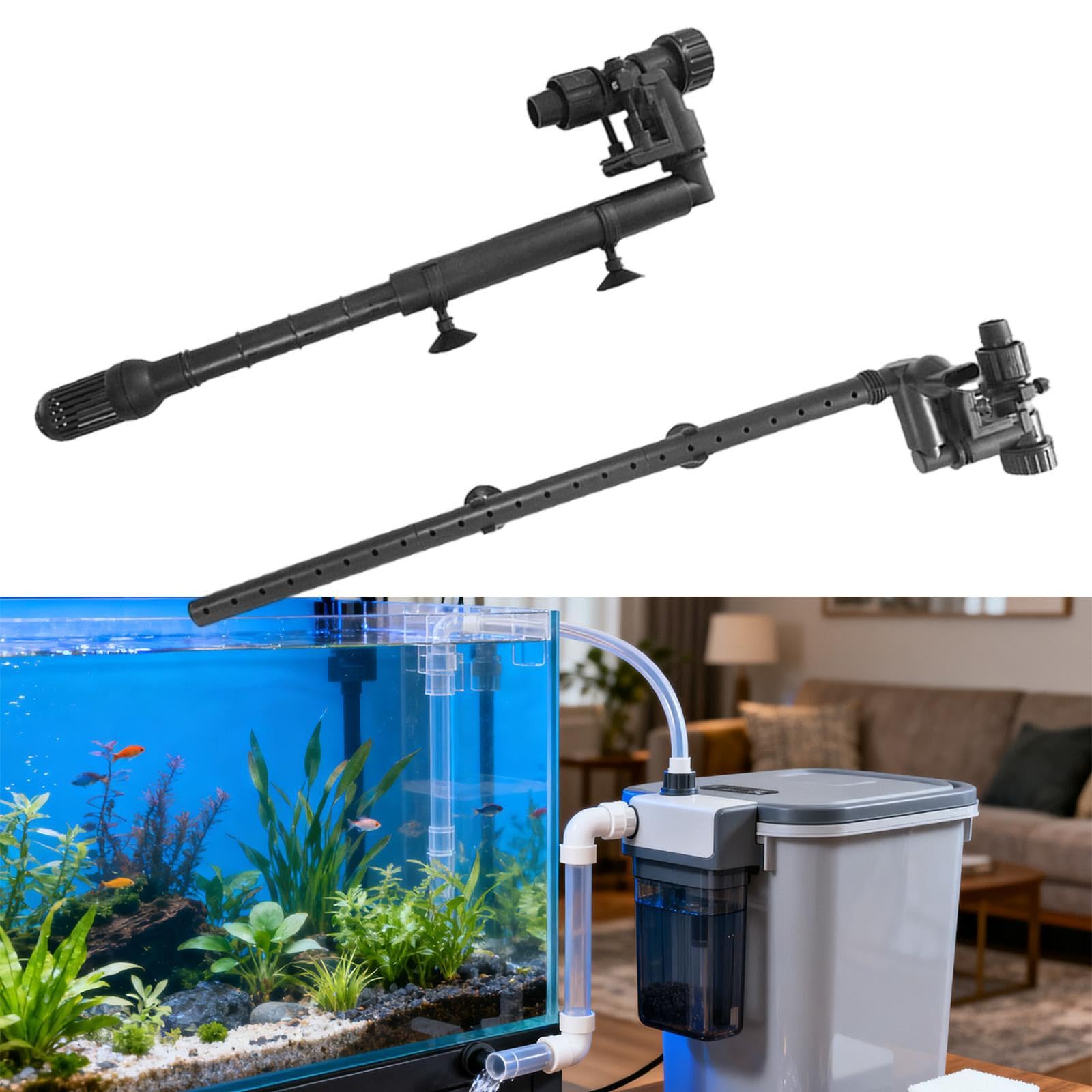 Tube Externe pour Aquarium : Entretien Facile Grâce à Ses Ventouses Puissantes (Compatible)