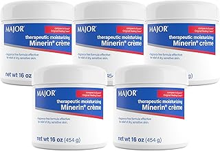 MAJOR Therapeutic Moisturizing Minerin Créme - Body Cream Moisturizer for Dry Skin - Fragrance-Free - 16 Oz. (5 Pack)