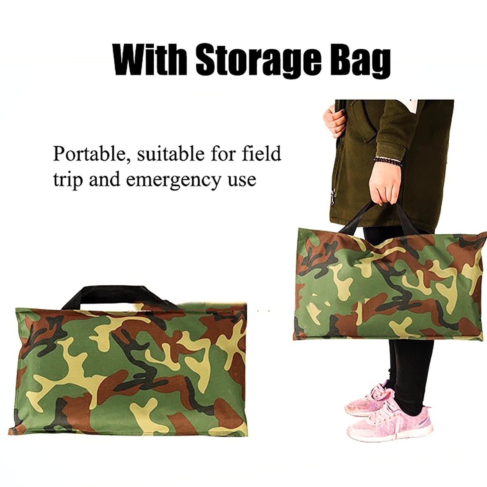 Ecarteur Souple Pliable avec 12 Poignées Oxford Etanche Secours Sauvetage Urgence Sauvetage pour la Nature Maison Scolaire Sport Ambulance avec Sac de Rangement