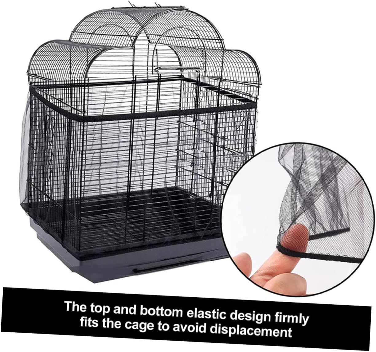 10pcs Birdcage Cover Breathable Gauze Protector for Parrot Cages Dustproof Mesh Netting Secure Fit for Air Circulation for Indoor Bird Enclosures