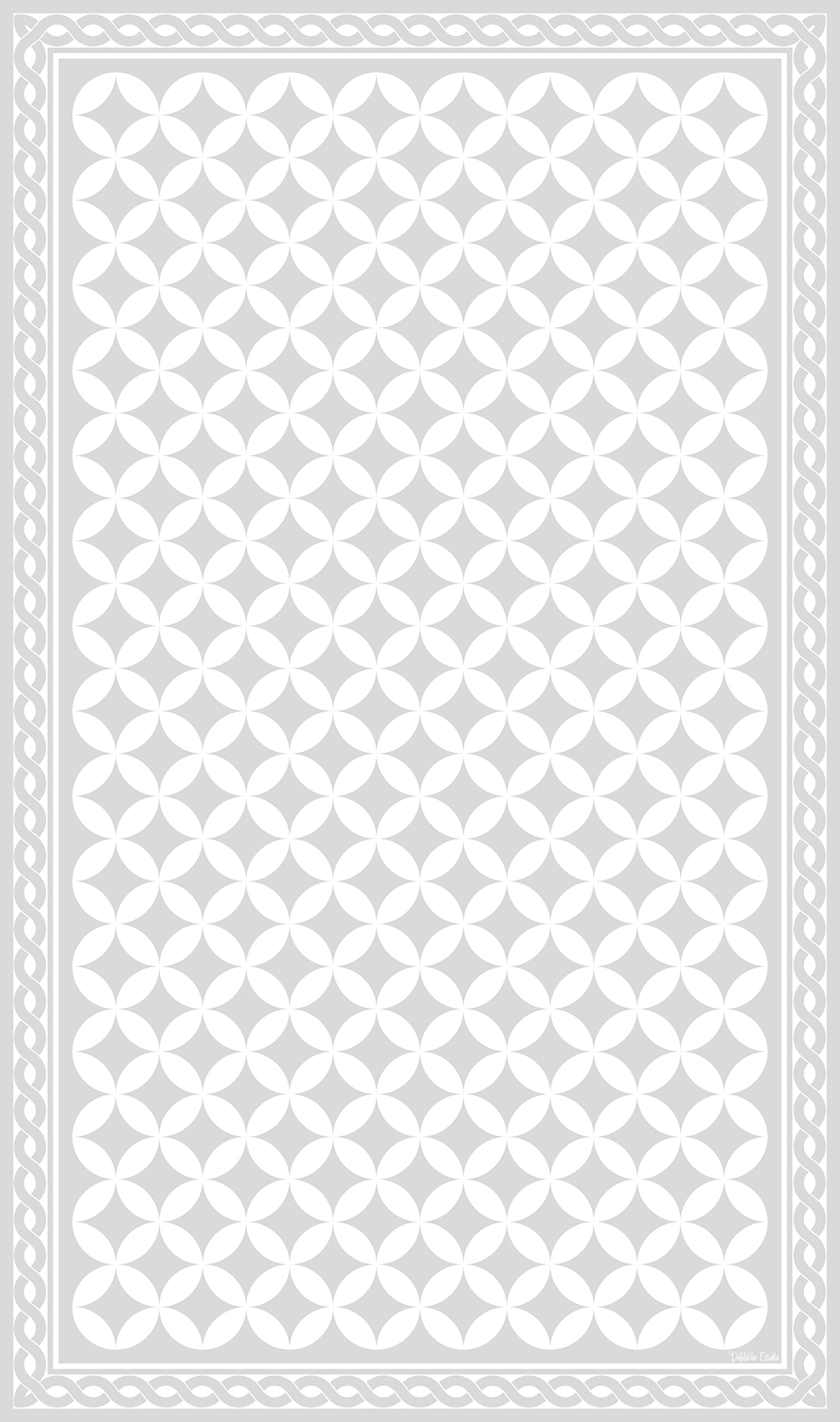 DobleUve Estudio Alfombra Vinílica Hidráulica 21 | Color Gris | 47x80 cm | Alfombra Cocina Lavable Antideslizante | Alfombra Vinilica | Suelo Vinílico | Alfombra Vinilo Salón