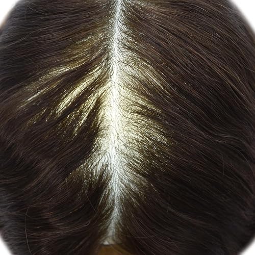 Miniatura 257 de Mens Toupee Real Human Hair Piece 0.06mm Ultra Thin Skin Toupee V-loop Natural Looking Hair Pieces For Men Hair Replacement System8x10-90% light