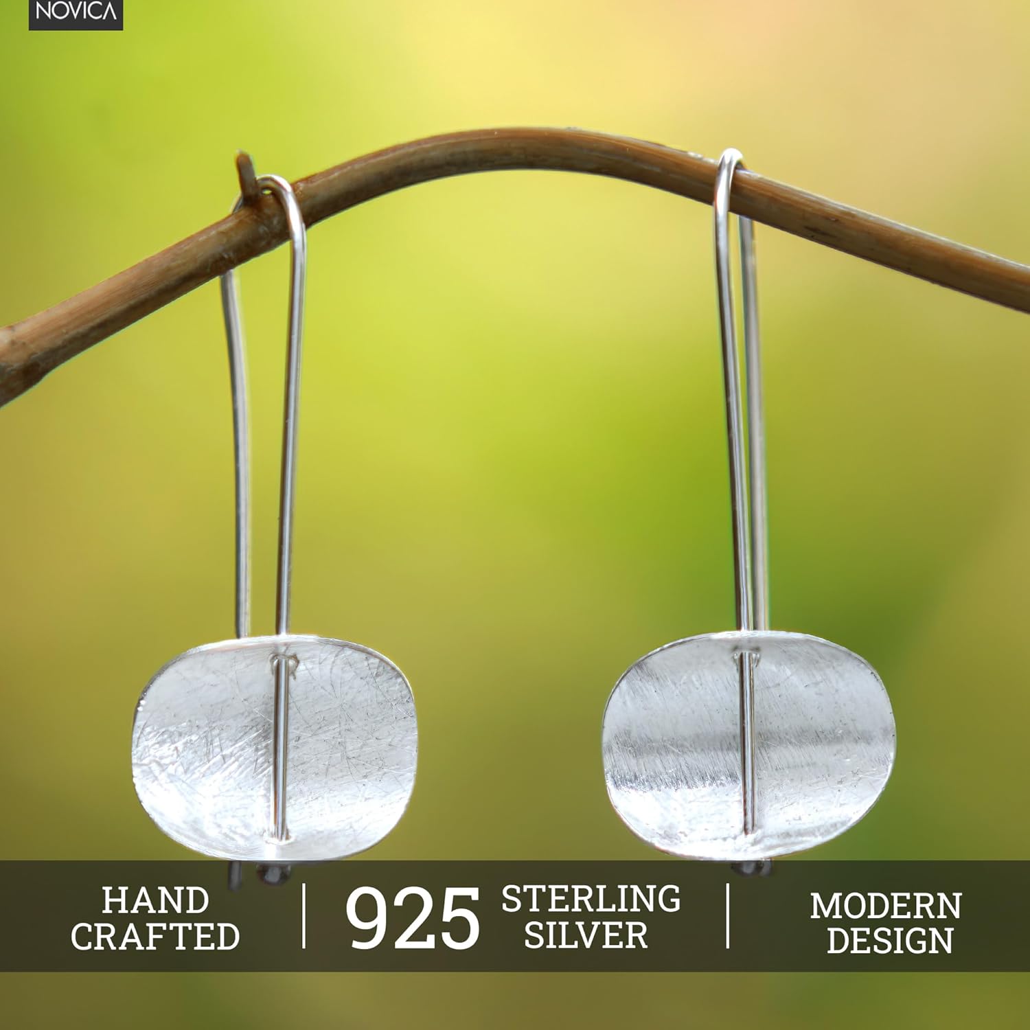 NOVICA Artisan Handmade .925 Sterling Silver Drop Earrings