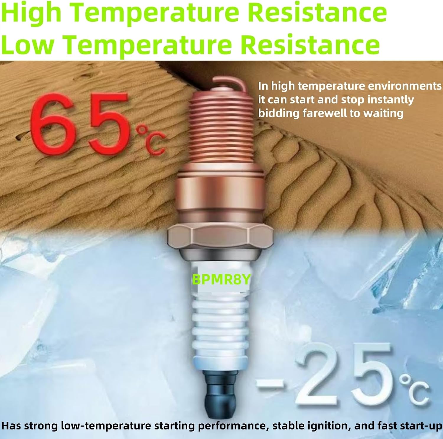 2 Pcs BPM8Y Spark Plug Compatible with NGK BPM8Y BPMR8Y for Echo SRM230 SRM 225 SRM210 Champion RCJ8Y Replaces 2218 2057 5574 285982 15901019830