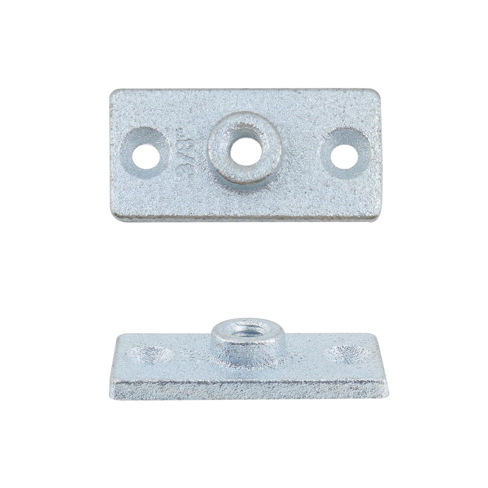 Antrader Lot de 4 brides de plafond, plaque de suspension galvanisée pour tige filetée de 1,9 cm, supports de suspension de plomberie de 7,9 x 3,5 cm
