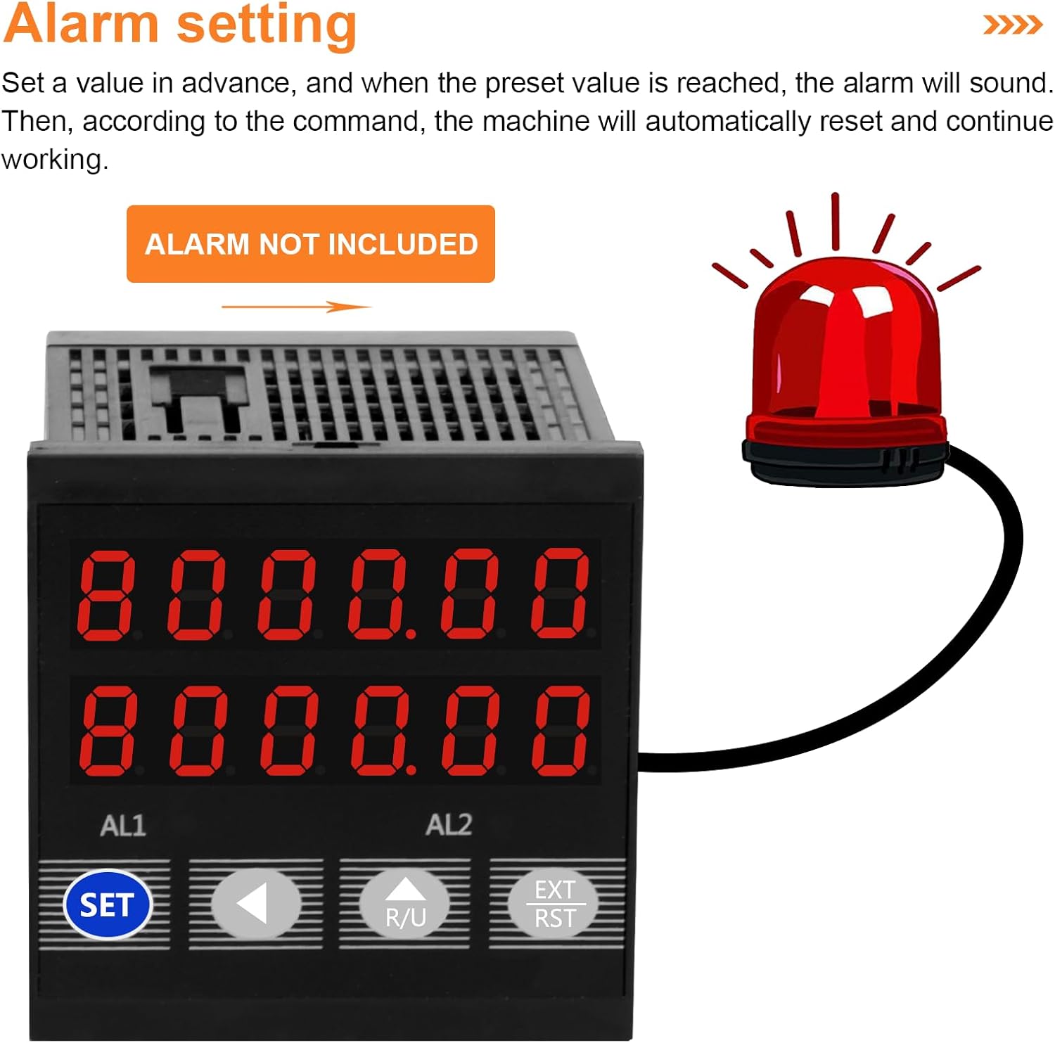 JIAWANSHUN Length Meter Counter Digital Length Counter Measured Unit in Feet Meter for Edge Banding Machine (Single wheel)