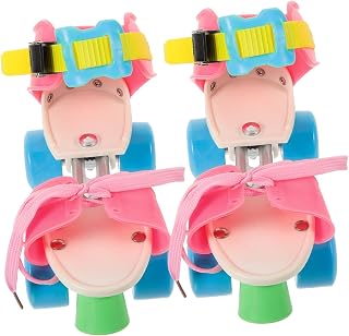 Double Row Roller Skate 1 Pair Roller Skates Training Skate Shoe Skating Supply Double Row Wheel Baby Protection Accessories Beginner Skating Shoe